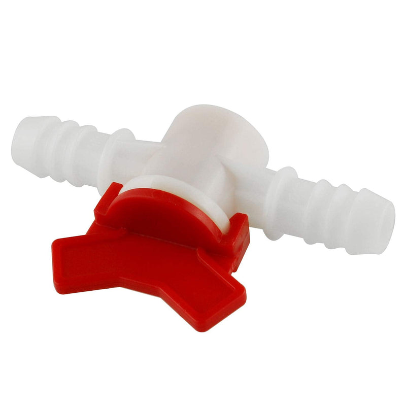 [Australia - AusPower] - DGZZI Barbed Ball Valve 2PCS 1/2-Inch ID In-Line Ball Valve Shut-Off Switch with Hose Barb for Drip Irrigation and Aquariums White 0.5 Inch 