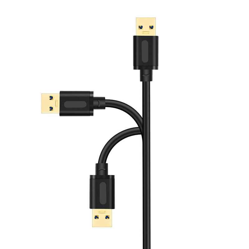 [Australia - AusPower] - USB 3.0 A to A Male Cable 15Ft,USB to USB Cable USB Male to Male Cable USB Cord with Gold-Plated Connector for Hard Drive Enclosures, DVD Player, Laptop Cooler (15Ft/5M) 15 Ft 