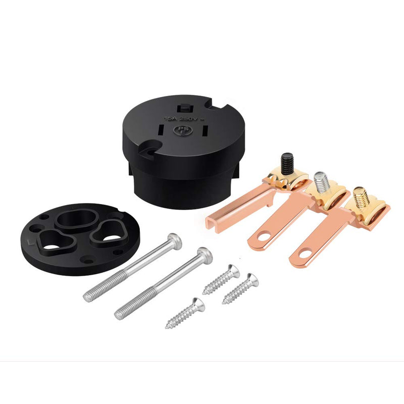 [Australia - AusPower] - Monosaudio US AC Power Plug Connector Pure/Red Copper & IEC320 C13 Connector for Audio DIY (Pure Copper) pure copper 