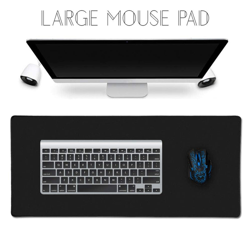 [Australia - AusPower] - Cmhoo XXL Professional Large Mouse Pad & Computer Game Mouse Mat (35.4x15.7x0.12IN, 90x40 Black) 35.4x15.7x0.1IN 