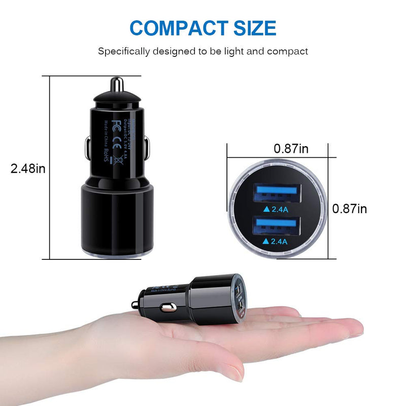 [Australia - AusPower] - Car Charger Fast Charge,3Pack 4.8A Rapid Car Phone Charger Cigarette Lighter USB Charger for iPhone 13 12 11 Pro Max SE XR XS X 8 7 6,Samsung Galaxy S22 S21 S20 A13 A03S A12 A32 S10 S9 S8 S7,Android 