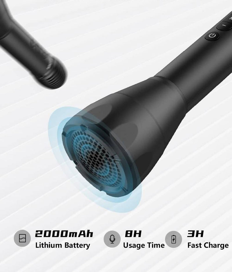 [Australia - AusPower] - 2 in 1 Bluetooth Wireless Microphone & Voice Ampfilier, Portable Handheld Mic for Karaoke/Meeting/Outdoors/Speech/Party - Takstar DA10 (Black) 