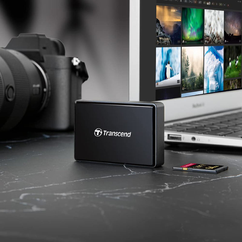 [Australia - AusPower] - Transcend RDF9 Card Reader - CompactFlash, microSDHC, microSDXC, SDHC, SDXC, SD, microSD, CompactFlash (UDMA7) - USB 3.1 Type AExternal 