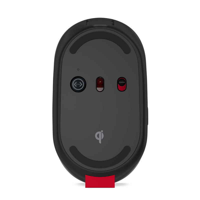 [Australia - AusPower] - Lenovo Go Multi-Device Wireless Mouse, 2.4GHz Nano USB-C Receiver, Bluetooth, Adjustable DPI, USB-C Rechargeable Battery, Qi Wireless Charging, Ambidextrous, GY51C21211, Grey 