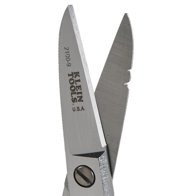 [Australia - AusPower] - Klein Tools 2100-9 Stainless Steel Electrician's Scissors with Stripping Notches, 5-1/4-Inch 