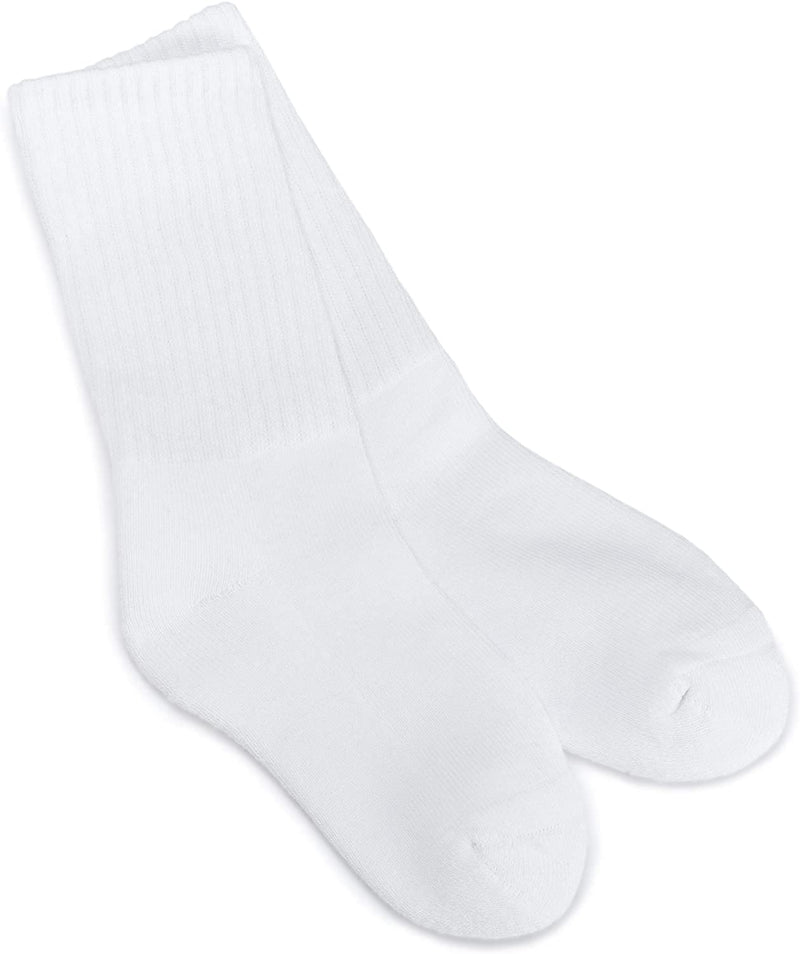 [Australia - AusPower] - Jefferies Socks Boys Seamless Toe Athletic Crew 6-pack Large White 