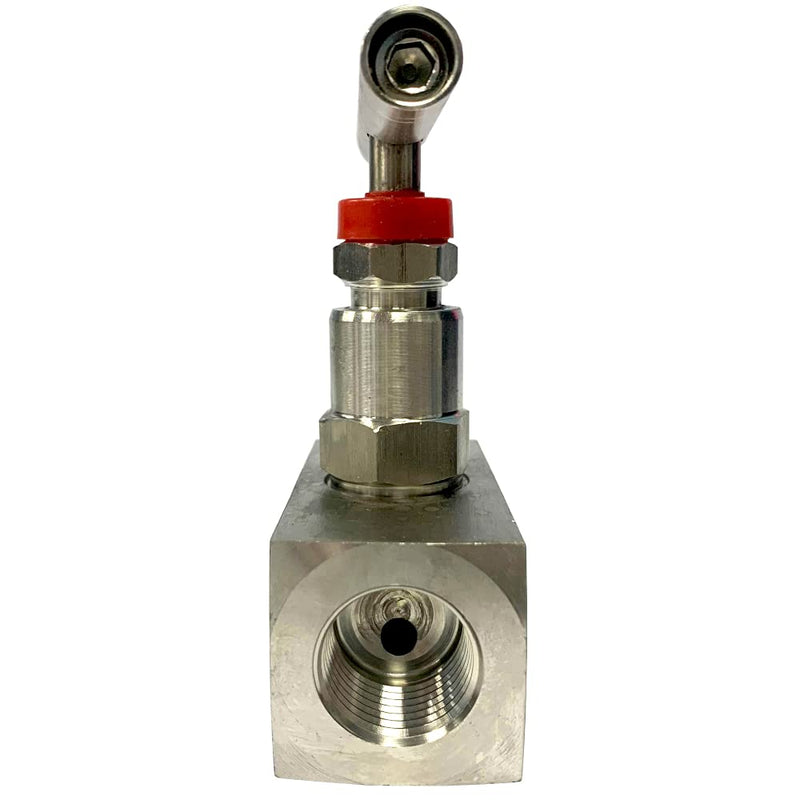 [Australia - AusPower] - RFS Stainless Steel 316 Straight Needle Valve, 1/4" NPT Female Connection, up to 6000 PSI, 2 Port Heavy Duty Industrial Hydraulic Flow Control Valve for Piping Needs 1/4"NPT 
