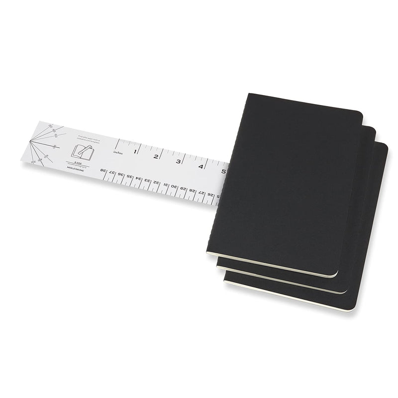 [Australia - AusPower] - Moleskine Cahier Journal, Soft Cover, Large (5" x 8.25") Dotted, Black, 80 Pages (Set of 3) 