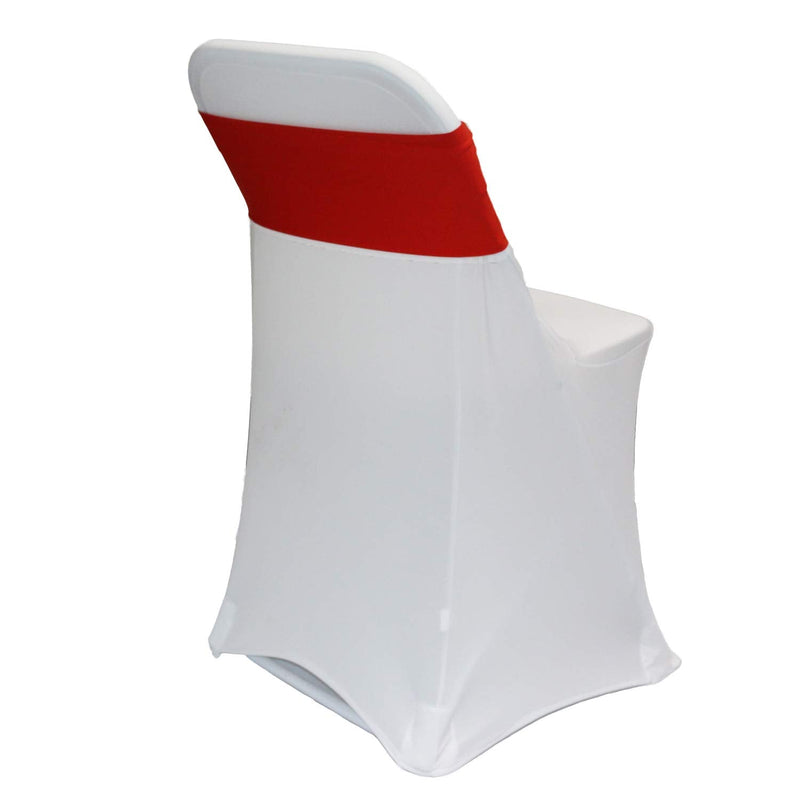 [Australia - AusPower] - Your Chair Covers - Stretch Spandex Chair Bands - Red (Pack of 10), Universal Elastic Chair Cover Bands for Banquet, Party, Hotel Event Decorations 