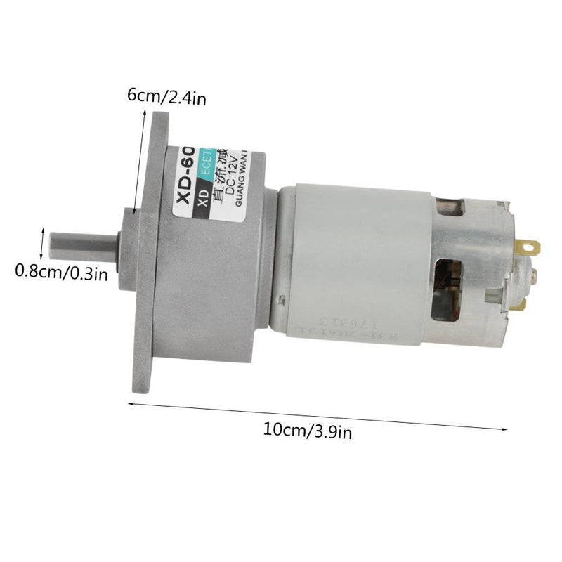 [Australia - AusPower] - DC12V/24V 35W Mini DC Gear Motor Metal Speed Adjustable Large Torque Motor CW/CCW(12v 600rpm) 12v 600rpm 