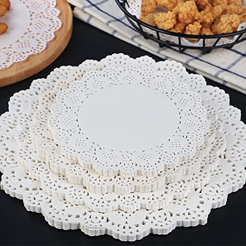[Australia - AusPower] - AimtoHome 4.5 inch Round Paper Doilies Disposable Paper Placemats White Lace Paper Doilies Cake Packaging Pads Wedding Tableware Decoration (100 Pack) 4.5inch 