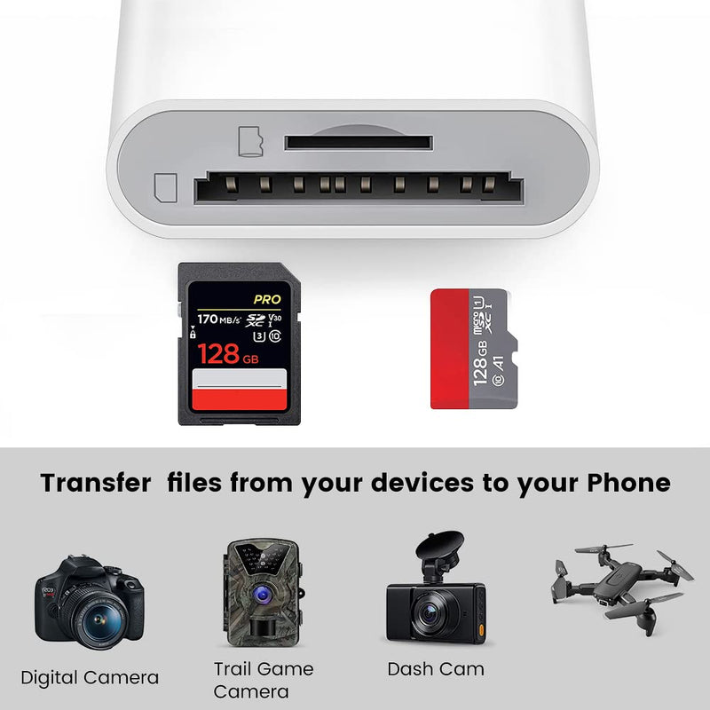 [Australia - AusPower] - USB C to SD Card Reader, BorlterClamp Type C to SD/Micro SD Memory Card Reader Adapter Compatible with MacBook, Laptops, Tablets, Smartphones 
