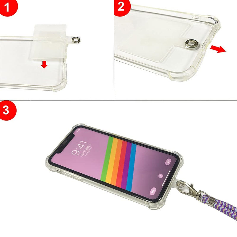 [Australia - AusPower] - Phone Lanyard Set, Includes Adjustable Neck Strap & Phone Tether Tab, Crossbody Phone Lanyard for Phones Full Coverage Case (Purple) 