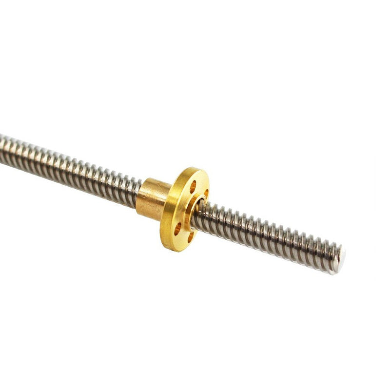 [Australia - AusPower] - ReliaBot 300mm T8 Tr8x8 Lead Screw and Brass Nut (Acme Thread, 2mm Pitch, 4 Starts, 8mm Lead) for 3D Printer Z Axis Lead screw with nut 