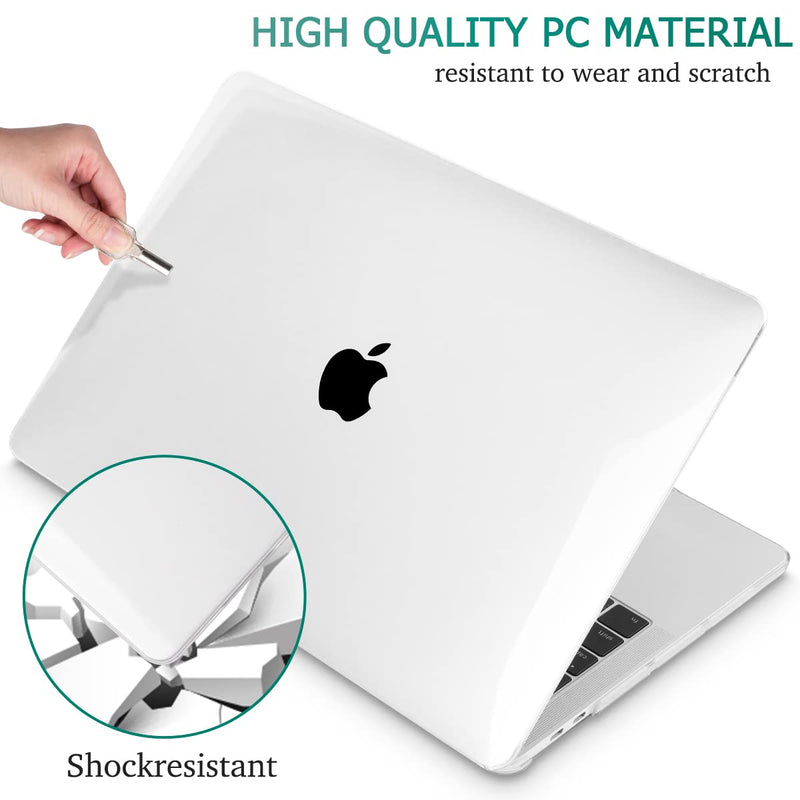 [Australia - AusPower] - May Chen Newest for MacBook Pro 13 inch Case 2020 Release A2338 M1 A2289 A2251,Plastic Crystal Clear Hard Shell Case Cover for MacBook Pro 13 with Retina Display and Touch Bar Fits Touch ID, Clear 