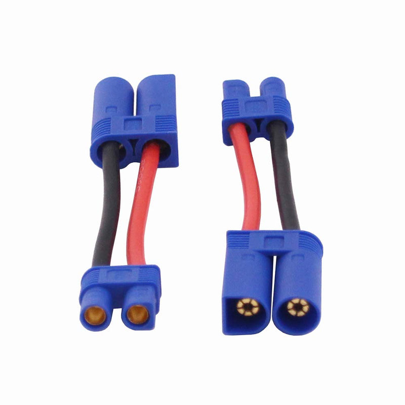 [Australia - AusPower] - OliRC 2pcs Male EC5 to Female EC3 Connector Adapter with 14awg 2in Cable(C108-2) 