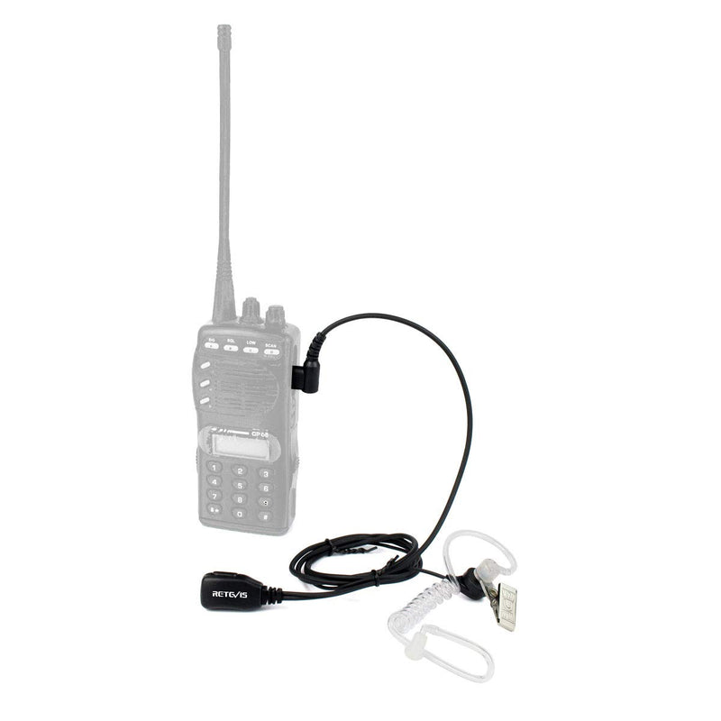 [Australia - AusPower] - Retevis EAM002 Acoustic Tube Ear Pieces for Walkie Talkie, Compatible with CP185 CP200 CP200d GP2000 CLS1110 RDU4100 RDU4160D Two Way Radios, 2 Way Radio Earpiece with Mic PTT Back Clip(5 Pack) 