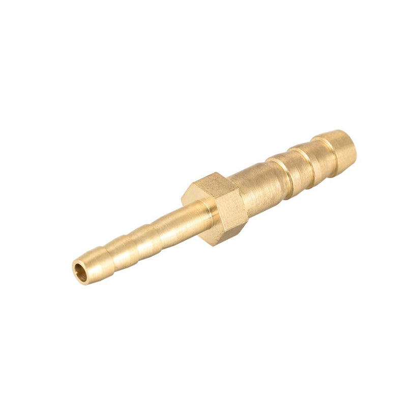 [Australia - AusPower] - uxcell Straight Brass Barb Fitting Reducer, Fit Hose ID 6mm to 4mm 3pcs 