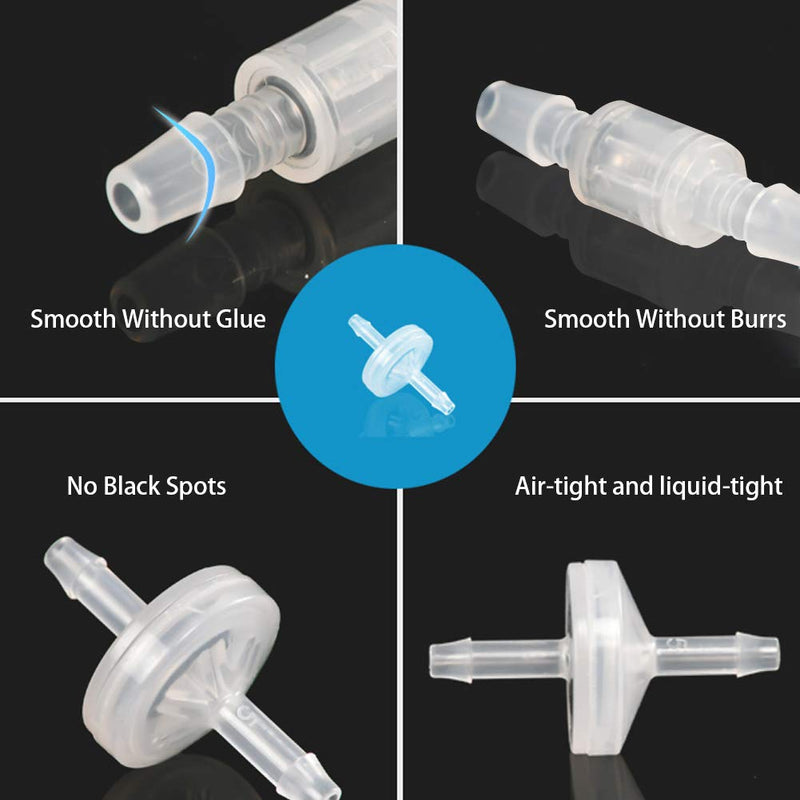 [Australia - AusPower] - ANPTGHT One Way Check Valve 1/8"(3MM) Hose Barb Non Return Ozone Resistance Plastic Valve for Water Fuel Oil Air Gas (Pack of 3) 1/8 Inch 