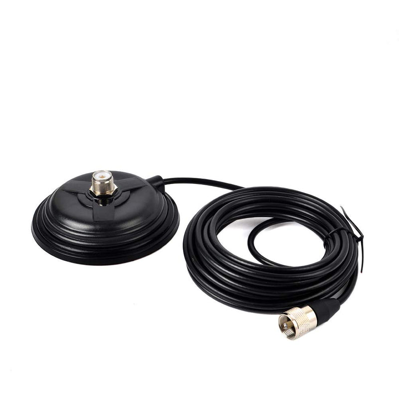 [Australia - AusPower] - UAYESOK SO239 Magnetic Mount 4.3inch 14KG Suction Mobile Radio Antenna Base W/5M(16.4ft) Low Loss Coax Cable PL-259 Plug for Car Vehicel SUV Trunk 