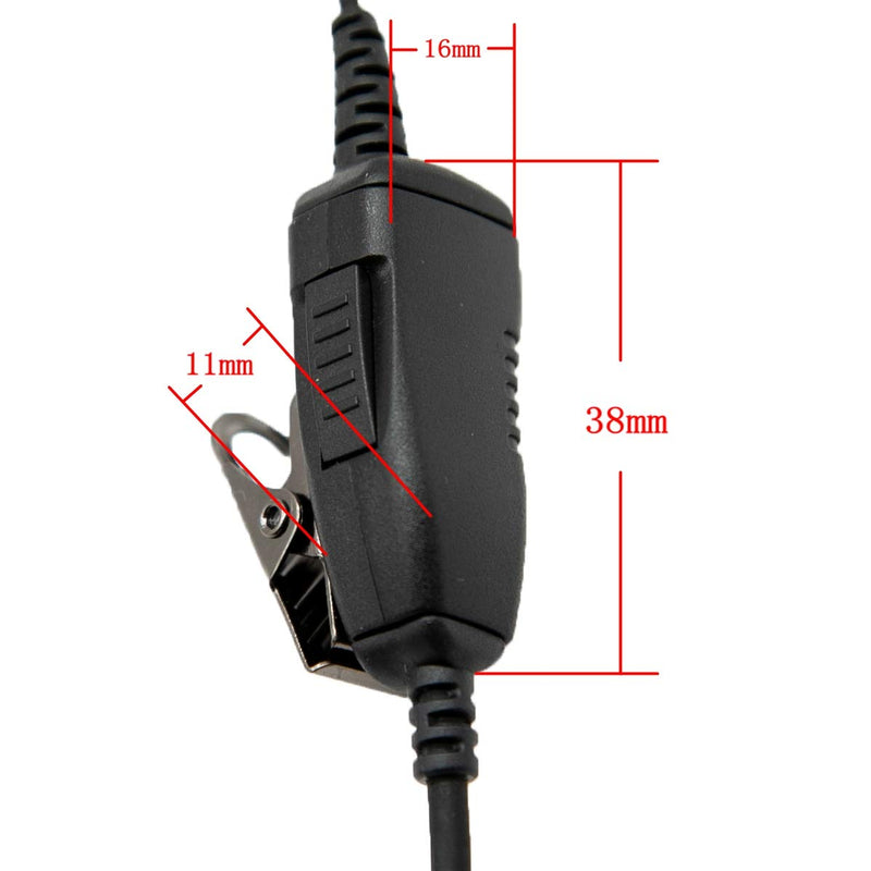 [Australia - AusPower] - JEUYOEDE TK-2312 G Shape Single Wire Headset Earpiece with Mic Compatible with Kenwood Walkie Talkie TK-3101 TK-2312 Baofeng Two Way Radio 