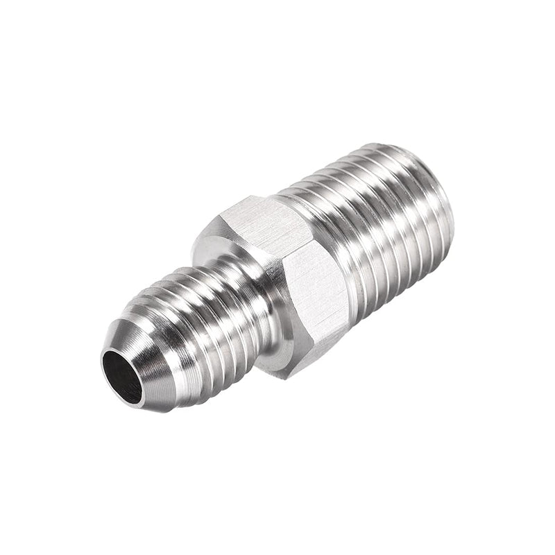 [Australia - AusPower] - uxcell Hex Nipple 1/4 NPT X 7/16-20UNF 304 Stainless Steel Pipe Tube Fitting 4Pcs 