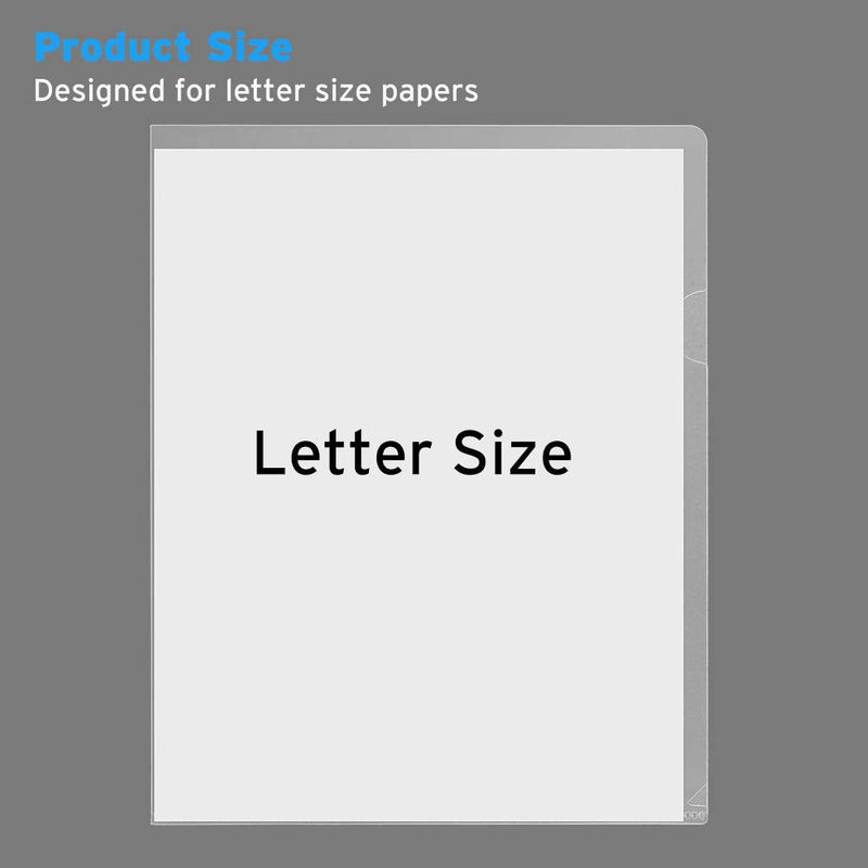 [Australia - AusPower] - Sooez 25 Pack Clear Document Folder Project Pockets, Copy Safe Letter Size US Paper Poly Jacket Sleeves Folders Transparent Plastic Document Folders, Clear 