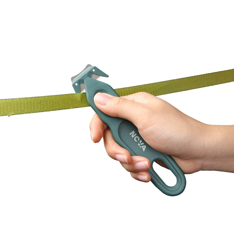 [Australia - AusPower] - Nova Safety Cutter Tool, Safety Box Cutter Knife, Ergonomic Film Cutting Blade, Box, Strap, Carton, Package, Envelope and Letter Opener (10 Piece - Green) 10 Pack 