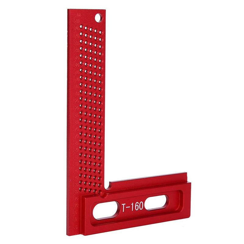 [Australia - AusPower] - Hole Ruler Marking Ruler Carpenter Tool Wear‑Resistant Rust‑Proof Aluminum Alloy Woodworking Accessory 90 Degree Ruler 