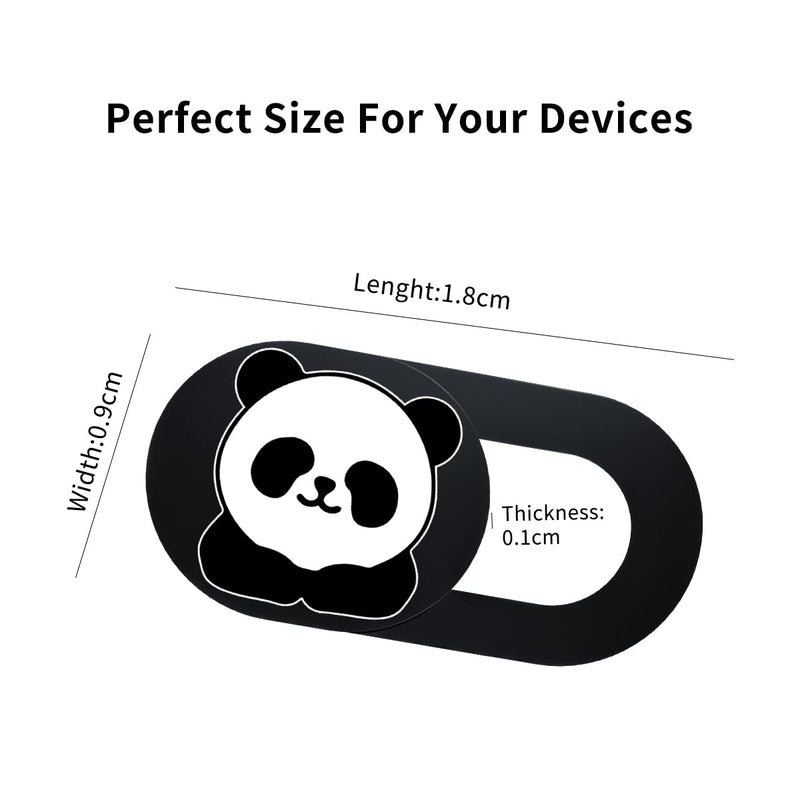 [Australia - AusPower] - Webcam Cover Slide Cute Pattern Web Camera Cover 0.02-Inch Ultra-Thin Fits for Laptop MacBook Pro iMac Air Computer Smartphones Tablets Protect Your Privacy and Security (Panda-3Pack) Panda 