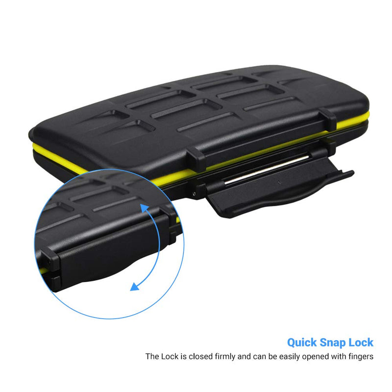 [Australia - AusPower] - 6 Slots CF Card Holder, CF Card Case, Professional Water-Resistant Anti-Shock CF Card Protector Storage for Canon 400D 350D 50D 40D 30D 7D Mark II 7D 5DS R 5D Mark IV III II 1D Mark II Nikon D810 D800 6 Slots for CF Card 