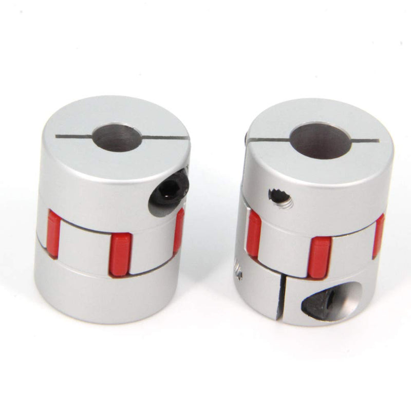 [Australia - AusPower] - Zeberoxyz 2PCS 8mm to 10mm Aluminium Plum Flexible Shaft Coupling Diameter25mm Length30mm 8x10mm Motor Connector Flexible Coupler for 3D Printer CNC Machine and Servo Stepped Motor?8x10mm? D25 L30 