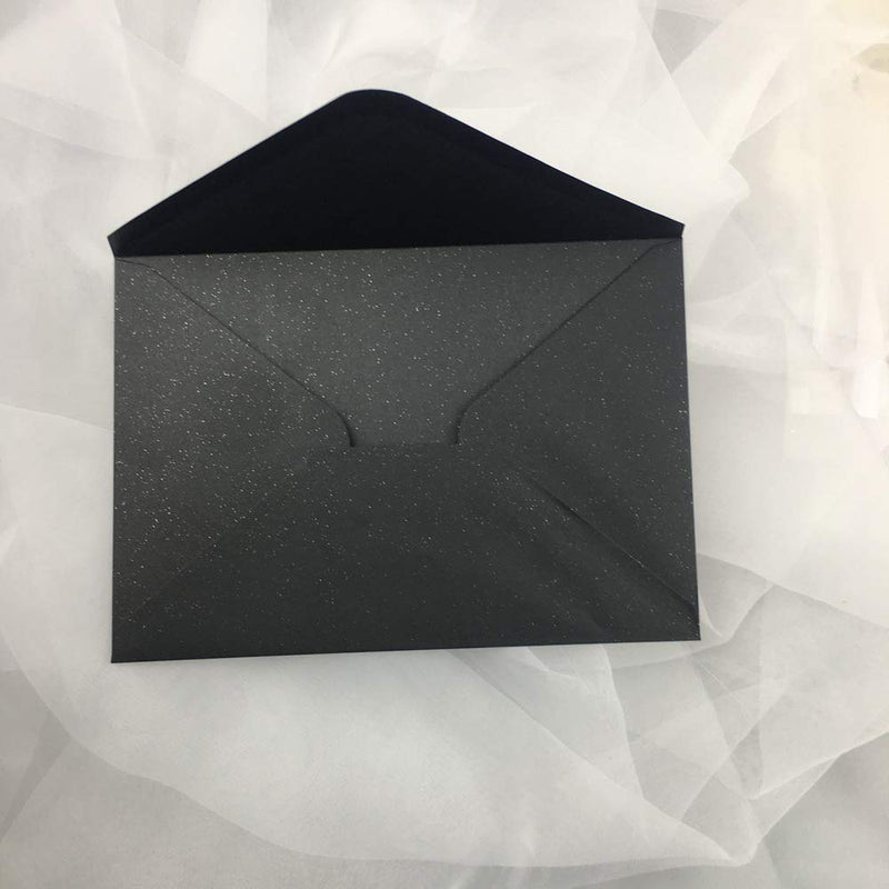 [Australia - AusPower] - 25 PCS Pearl Black A7 Envelopes,5.35 x 7.7 inches, Perfect for 5x7 Weddings Invitation Cards,Birthday Greeting RSVP Invite 