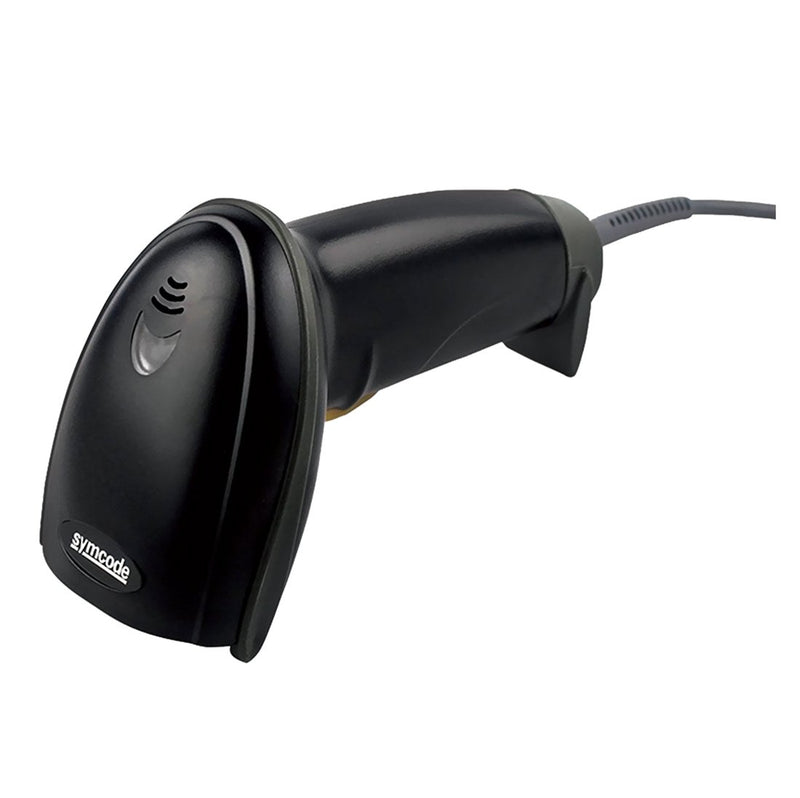 [Australia - AusPower] - Barcode Reader Scanner,Symcode USB 1D Wired Laser Scan Handheld Bar Code Scanner Black Barcode Scanner 