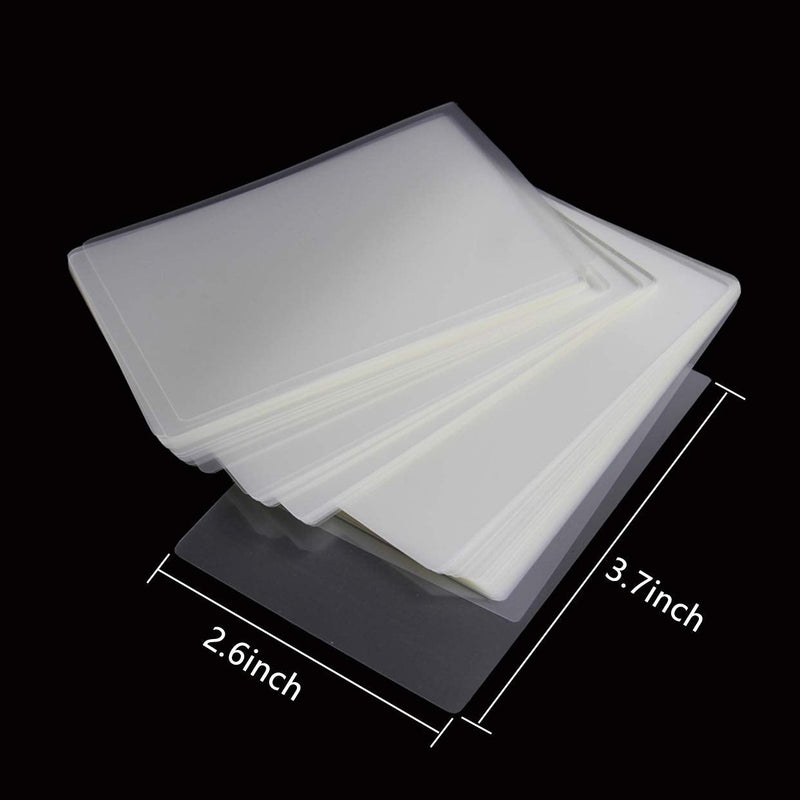 [Australia - AusPower] - Halcent 2.6"x3.7" Business Card Laminating Pouches, 5 mil Card Laminator Pouches Sheets, Glossy Laminate Pouch 100-Pack 2.6" X 3.7" 