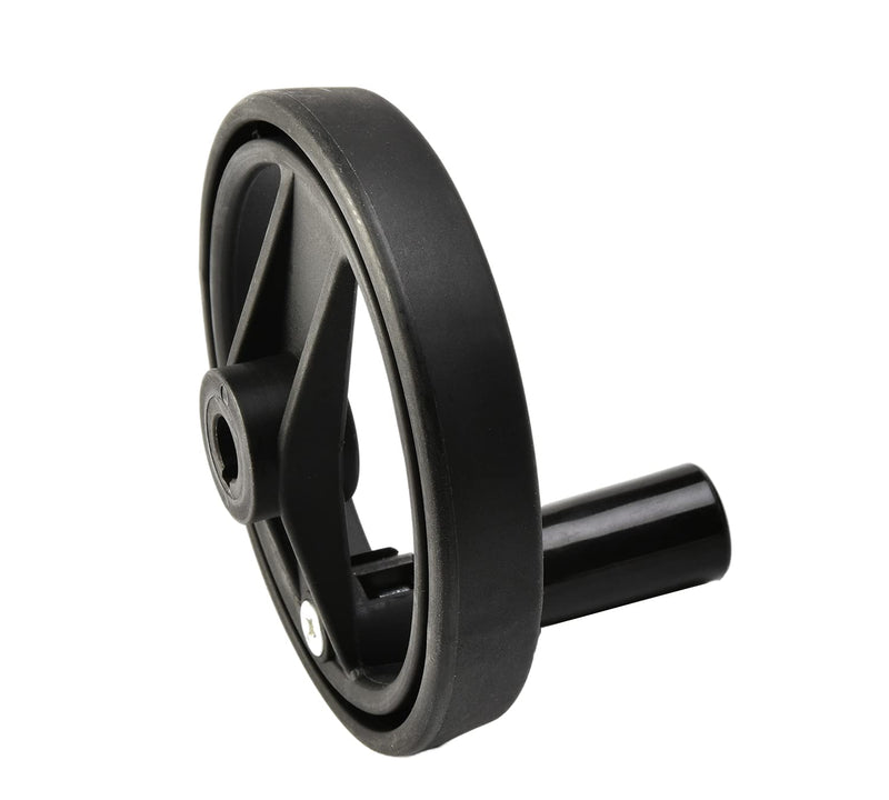 [Australia - AusPower] - Othmro 1Pcs Hand Wheel 12mm Center Hole Diameter 125mm Handwheel Diameter Black 2 Spoked Lathe Handwheel Round Three Hand Wheel with Revolving Handle for Lathe Milling Machine Grinders 1pcs 12 125mm 