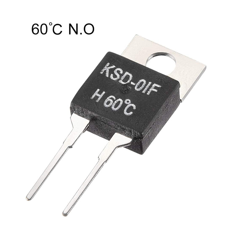 [Australia - AusPower] - uxcell Normally Open Temperature Switch, KSD-01F Thermal Switch Thermostat Temperature Controller 60℃ N.O 5pcs 