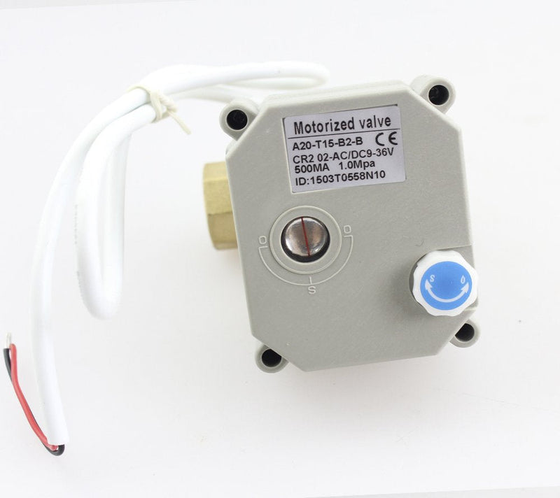 [Australia - AusPower] - HSH-Flo 2 Way 1/2" 3/4" 1" 1-1/4" 12V/24VAC/DC Brass On/Off Auto Return Electrical Position Feedback Motorized Ball Valve (1/2 Inch) 1/2 Inch 