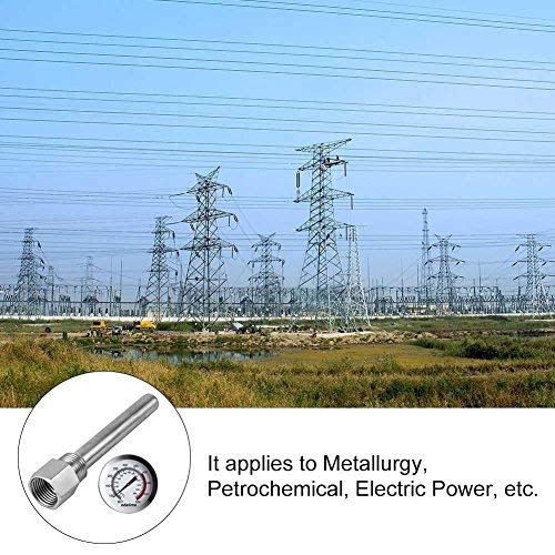 [Australia - AusPower] - Stainless Steel Thermowell 1/2"NPT Threads for Temperature Sensors Thermowells for Temperature Instruments Thermometer 