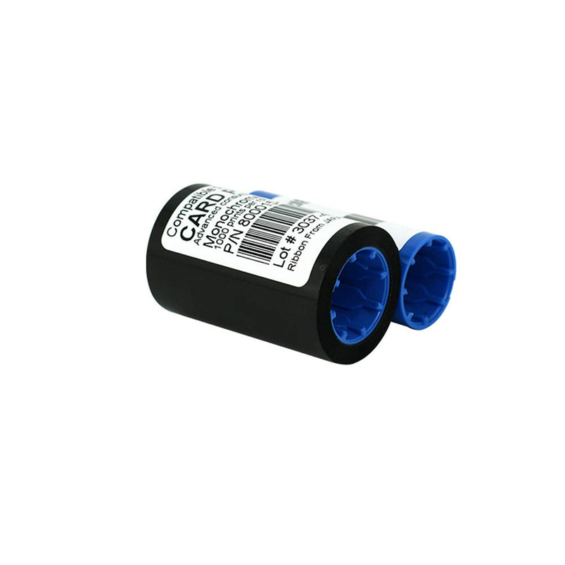 [Australia - AusPower] - 800015-101 Black Monochrome Ribbon for Zebra P330i P420i P430i Card Printers, 1000 Prints 
