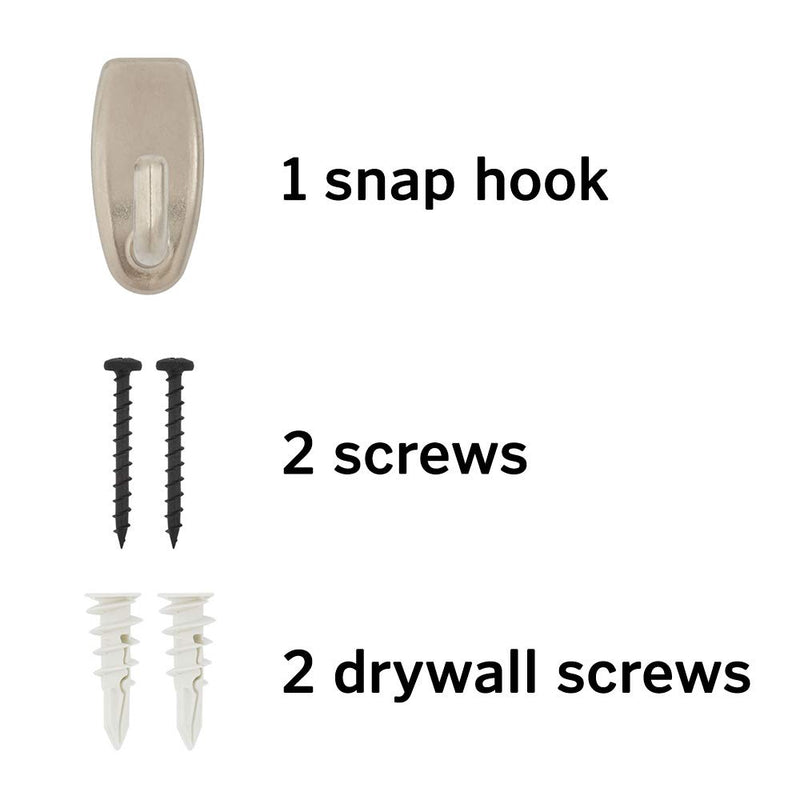 [Australia - AusPower] - National Hardware N260-156 Heavy Duty Snap Hook Decorative Mirror and Large Picture Frame Holder Holds up to 50 lbs for Office and Garage Organization Easy Installation, Brushed Nickel 