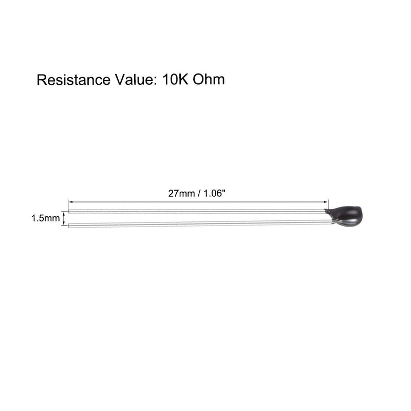 [Australia - AusPower] - uxcell NTC Thermistors Resistor MF52-103/3435 10K Ohm Inrush Current Limiter Temperature Sensor Pack of 60 