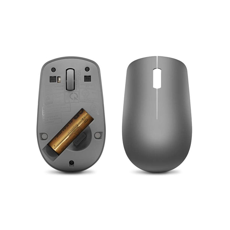 [Australia - AusPower] - Lenovo 530 Wireless Mouse with Battery, 1200 DPI Optical Mouse, USB Receiver, 3 Button, Portable, Ambidextrous, GY50Z49089, Graphite Grey 