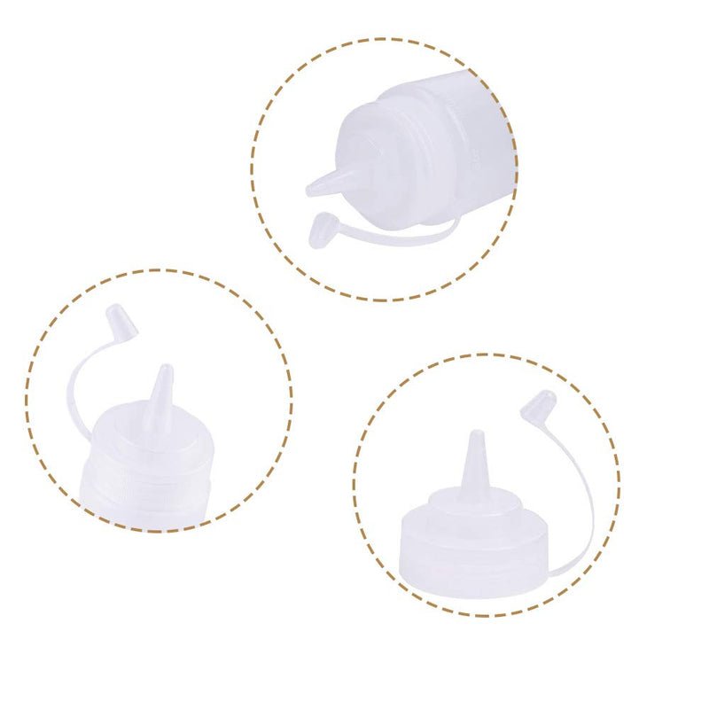 [Australia - AusPower] - 15 PCS 8oz Squeeze Bottles,Plastic Condiment Bottle with Twist On Cap Lids,Squeeze Bottle for Sauces,Ketchup,Barbecue,Syrup,Paint 