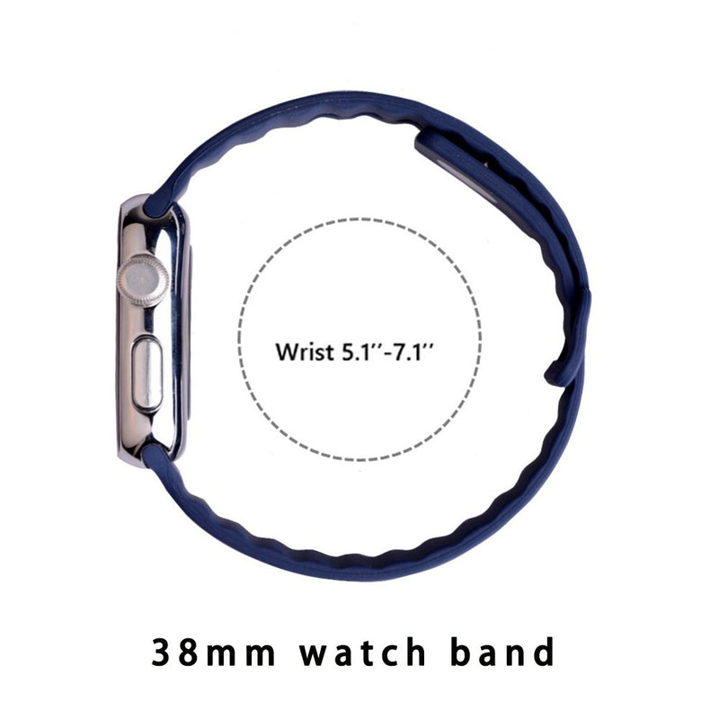 [Australia - AusPower] - 38mm 40mm Smart Watch Bands,7 Pack Ventilation Silicone Sport Replacement Strap Compatible iWatch Nike+,Series 3, Series 2, Series 1, Sport, Edition (38mm 40mm-7Pack-2) 38mm 40mm-7Pack-2 