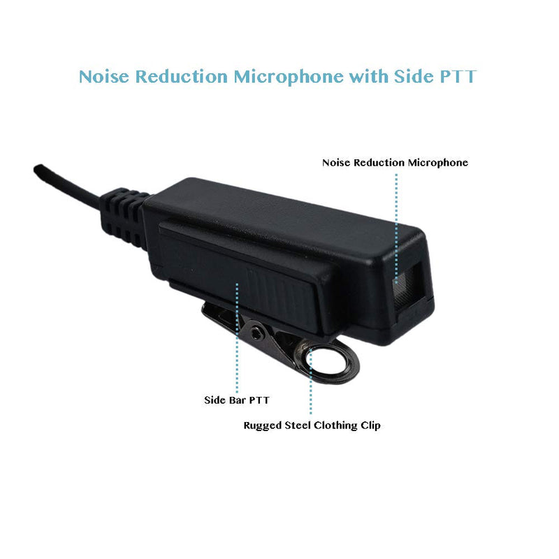 [Australia - AusPower] - Motorola XPR 7550 Earpiece,Caroo 2 Wire Surveillance Kit Headset with One Pair Medium Earmolds for APX4000 6000 7000 8000 XPR6350 6550 6580 7350 7350e 7380 7550e 7580 7580e Two Way Radio Walkie Talkie 