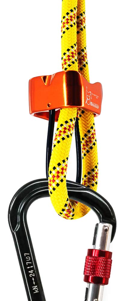 [Australia - AusPower] - NewDoar Climbing Abseiling Belay Device ATC Rappelling Descender 25KN V-grooved Equipment ATC+CLOCK 