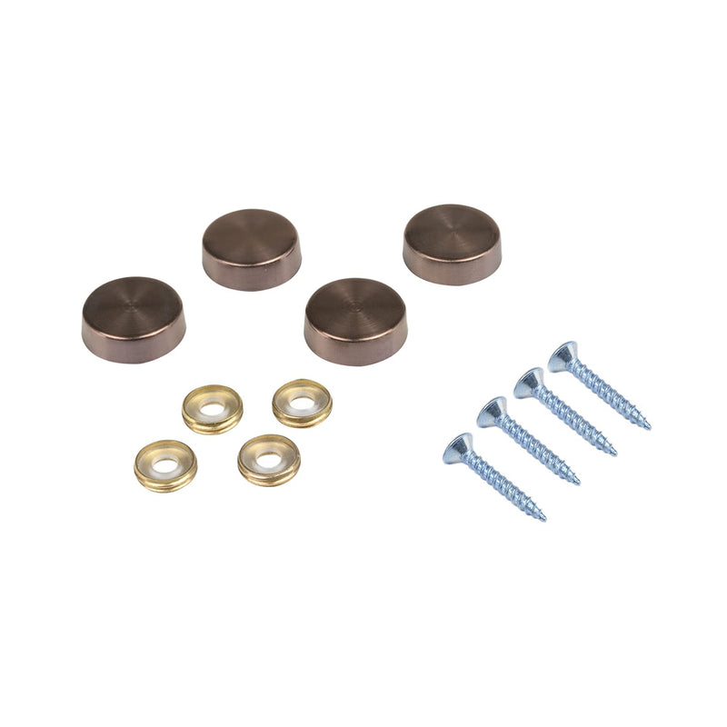 [Australia - AusPower] - 10PCS Decorative Caps Cover Nails 16mm Stainless Steel Mirror Screws Sign Holder Advertising Nails Cap Fasteners Hardware Brushed Rose Golden for Mirrors,Tea Tables, Wardrobes, or Glass Furniture 