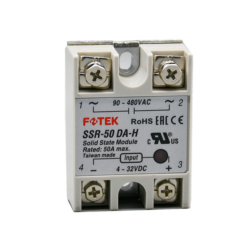 [Australia - AusPower] - Artshu Single Phase Solid State Relay SSR-50DA-H 50A SSR 50DA H DC to AC Relay Solid State Resistance Regulator 1PCS SSR-50DA-H 