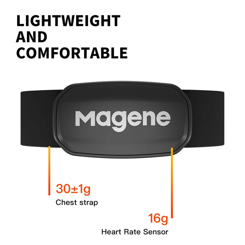 [Australia - AusPower] - Magene H303 Heart Rate Monitor, Heart Rate Sensor Chest Strap, Protocol ANT+/Bluetooth, Compatible with iOS/Android APPs 